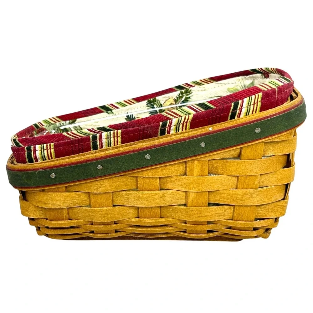 Longaberger HOLIDAY HELPER Sleigh Basket with Liner Protector 2007 USA